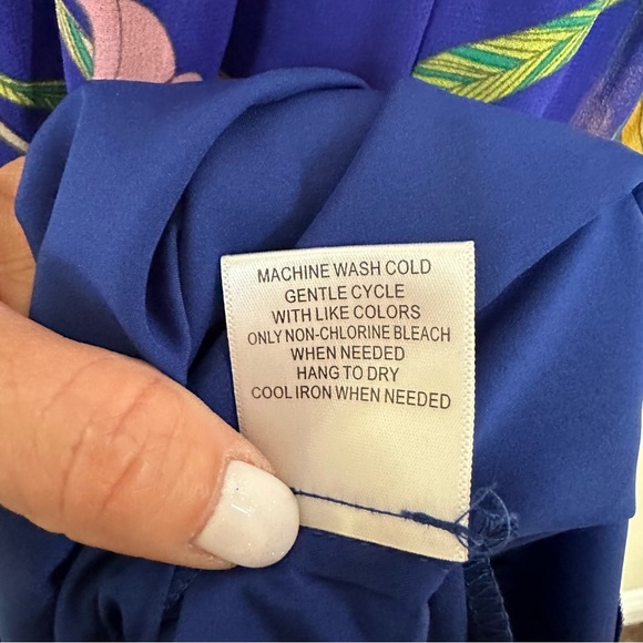 Modcloth Sapphire blue Floral Muster the Length Maxi Dress Small - Picture 9 of 9